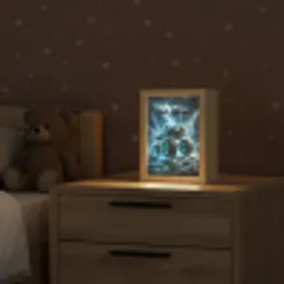 Monstertruck - Bliksem - Blauw - Jongens - Auto Light Box met kabel (Kinderlampje) klein -sfeer1_kind