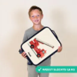 Brandweerwagen - Getekend - Rood Kinderkoffer - Zwart klein -sfeer4_NL