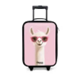 Lama - Wit - Zonnebril - Wimpers Kinderkoffer - Zwart klein -3d