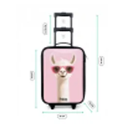 Lama - Wit - Zonnebril - Wimpers Kinderkoffer - Zwart klein -productfoto_formaten