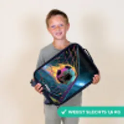 Neon - Net - Voetbal - Kleurrijk Kinderkoffer - Zwart klein -sfeer4_NL