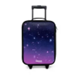 Sterren - Galaxy - Blauw - Roze Kinderkoffer - Zwart klein -3d
