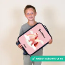 Eenhoorn - Vleugels - Roze - Regenboog Kinderkoffer - Zwart klein -sfeer4_NL
