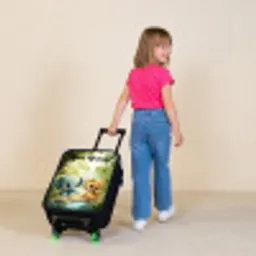 Olifant - Tijger - Bos - Jungle Kinderkoffer - Zwart klein -sfeer1