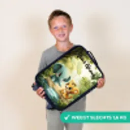 Olifant - Tijger - Bos - Jungle Kinderkoffer - Zwart klein -sfeer4_NL