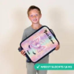 Eenhoorn - Glitters - Regenboog - Pastel Kinderkoffer - Zwart klein -sfeer4_NL