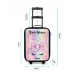 Eenhoorn - Glitters - Regenboog - Pastel Kinderkoffer - Zwart klein -productfoto_formaten