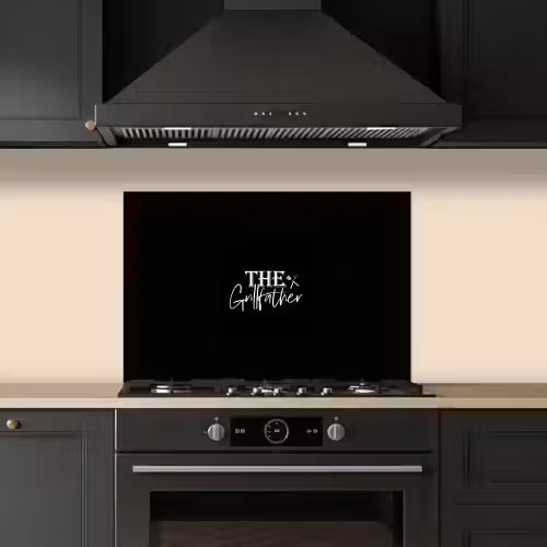 Barbecue - BBQ - Grill - Koken - The Grillfather - Tekst - Spreuken keuken achterwand spatscherm klein -sfeer1