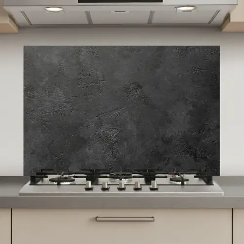 Beton - Structuur - Industrieel - Zwart - Grijs keuken achterwand spatscherm klein -3d_website