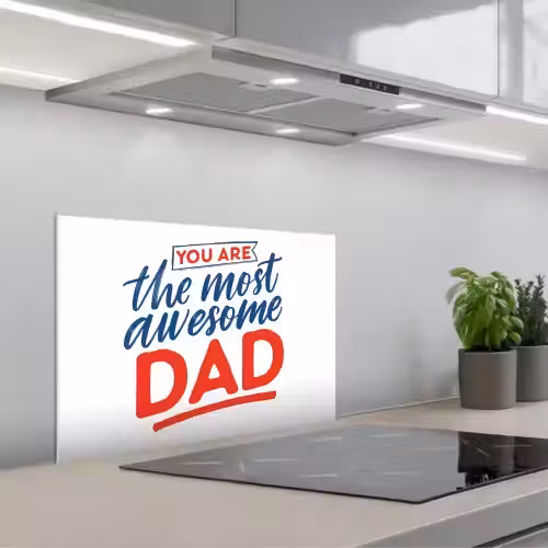 Papa - Vaderdag - Spreuken keuken achterwand spatscherm klein -3d_schuin