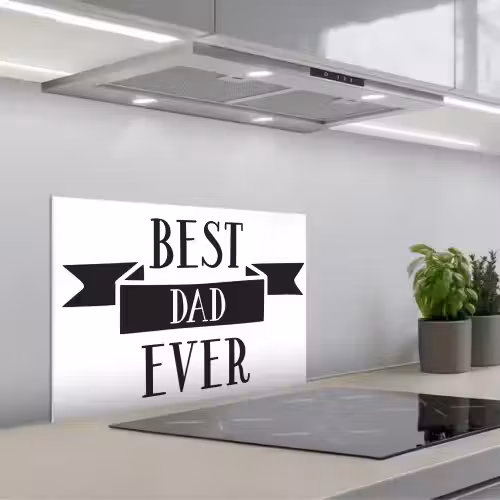 Papa - Quote - Beste papa keuken achterwand spatscherm klein -3d_schuin