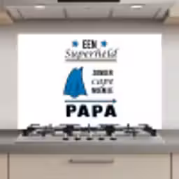 Papa - Quotes - Een superheld zonder cape noem je papa - Spreuken keuken achterwand spatscherm klein -3d_website