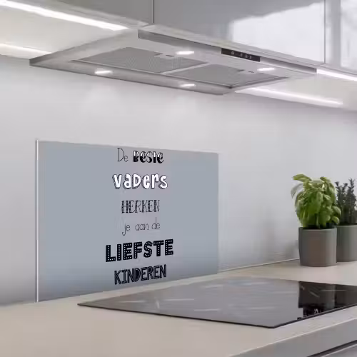 Vaderdag geschenk - Vader - Spreuken - De beste vaders - Quote keuken achterwand spatscherm klein -3d_schuin
