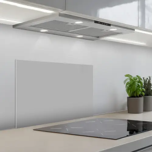 Grijs - Effen print keuken achterwand spatscherm klein 900 -3d_schuin
