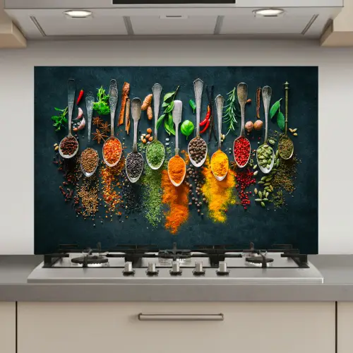 Kruiden - Specerijen - Lepels keuken achterwand spatscherm klein -3d_website