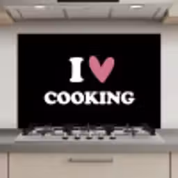 I love cooking - Koken - Hartje - Kookliefhebber - Kok - Spreuken keuken achterwand spatscherm klein -3d_website