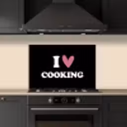I love cooking - Koken - Hartje - Kookliefhebber - Kok - Spreuken keuken achterwand spatscherm klein -sfeer1