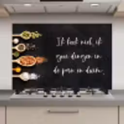 Ik gooi dingen in de pan en duim - Keuken - Quotes - Spreuken - Humor keuken achterwand spatscherm klein -3d_website