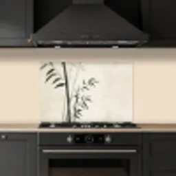 Japandi - Bamboe - Beige keuken achterwand spatscherm klein -sfeer1
