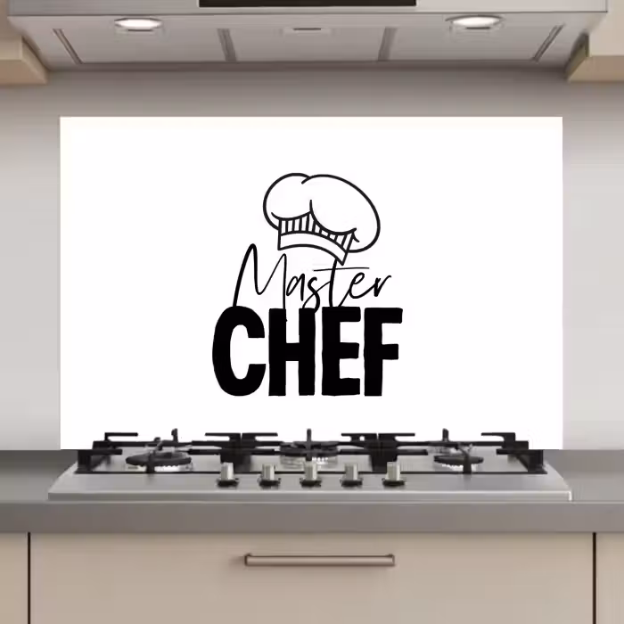 Keuken - Koken - Bakken - Chef - Master Chef - Kok - Tekst keuken achterwand spatscherm klein -3d_website