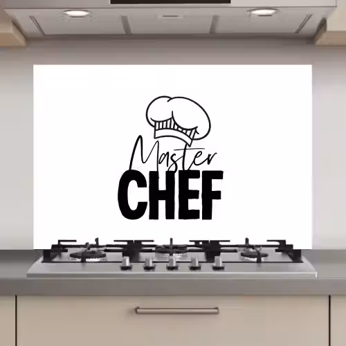 Keuken - Koken - Bakken - Chef - Master Chef - Kok - Tekst keuken achterwand spatscherm klein -3d_website
