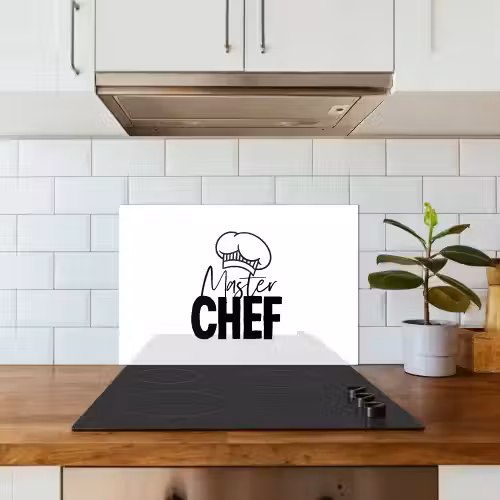 Keuken - Koken - Bakken - Chef - Master Chef - Kok - Tekst keuken achterwand spatscherm klein -sfeer2