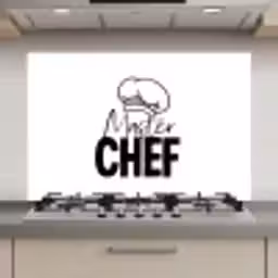 Keuken - Koken - Bakken - Chef - Master Chef - Kok - Tekst keuken achterwand spatscherm klein -3d_website