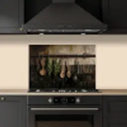 Keukengerei - Rustiek - Tegels - Kruiden keuken achterwand spatscherm klein -sfeer1