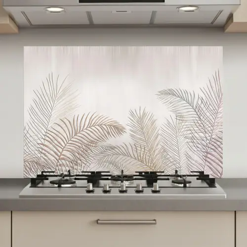 Bladeren - Beige - Botanisch - Vintage keuken achterwand spatscherm klein -3d_website