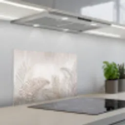 Bladeren - Beige - Botanisch - Vintage keuken achterwand spatscherm klein -3d_schuin