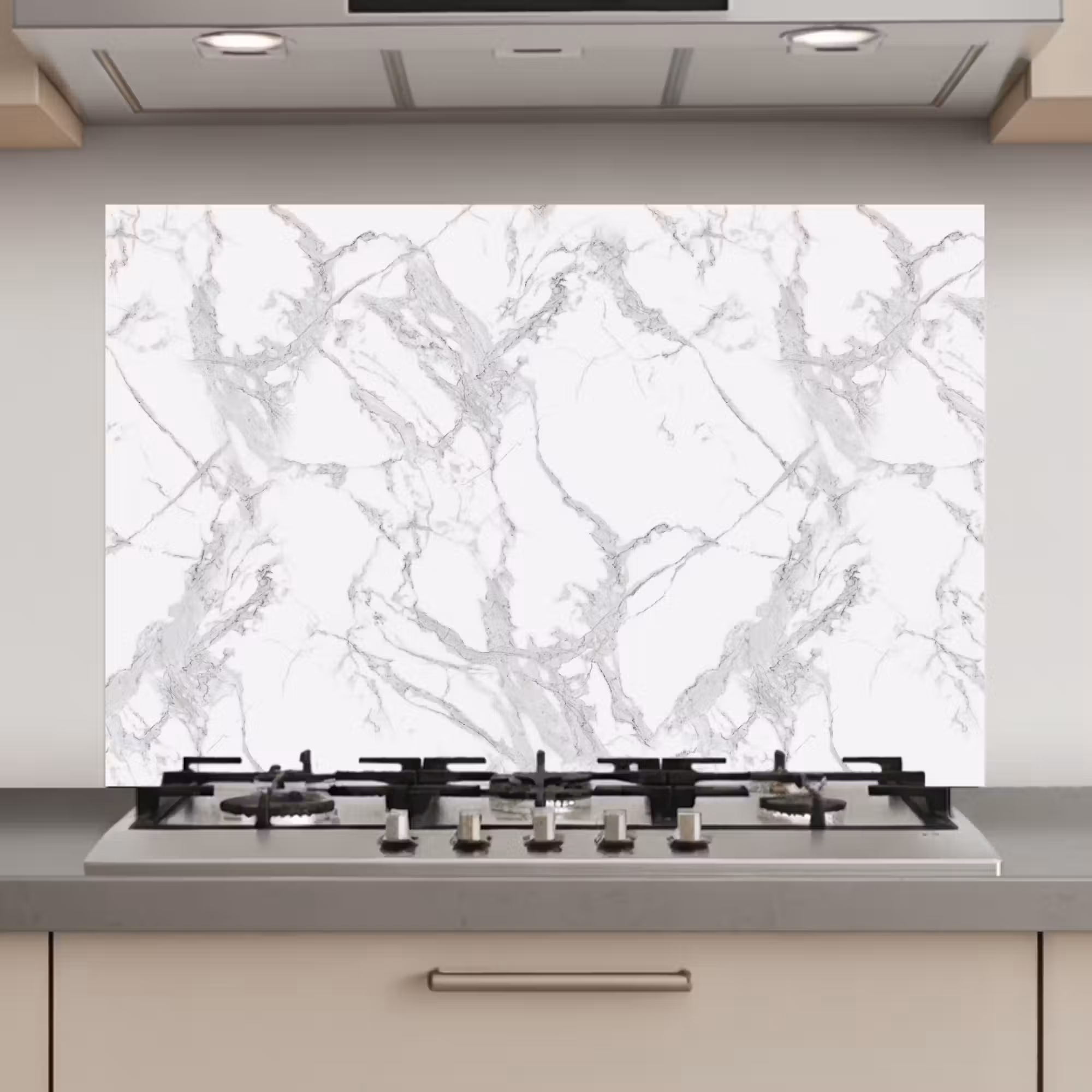 Kitchen Splashback - Marble - Pure - Gray - Veins