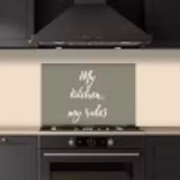 My kitchen, my rules - Spreuken - Quotes keuken achterwand spatscherm klein -sfeer1