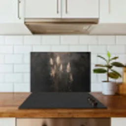 Siergras - Pluimen - Verlichting - Zwart keuken achterwand spatscherm klein -sfeer2