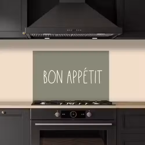 Spreuken - Bon appétit - Quotes - Eet smakelijk - Eten keuken achterwand spatscherm klein -sfeer1