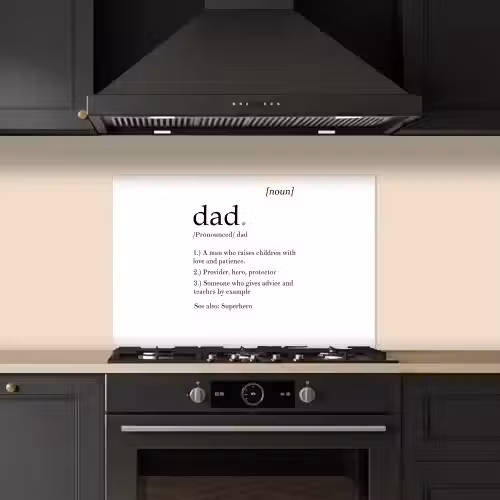 Spreuken - Papa definitie - Quotes - Dad keuken achterwand spatscherm klein -sfeer1