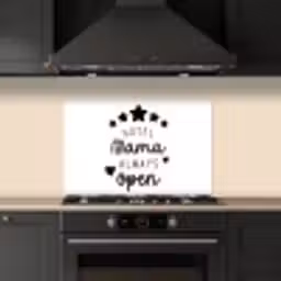 Spreuken - Hotel mama always open - Mama - Quotes keuken achterwand spatscherm klein -sfeer1