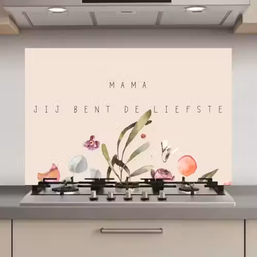 Spreuken - Mama jij bent de liefste - Quotes - Moeder keuken achterwand spatscherm klein -3d_website