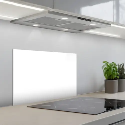 Zuivere Witheid keuken achterwand spatscherm klein -3d_schuin