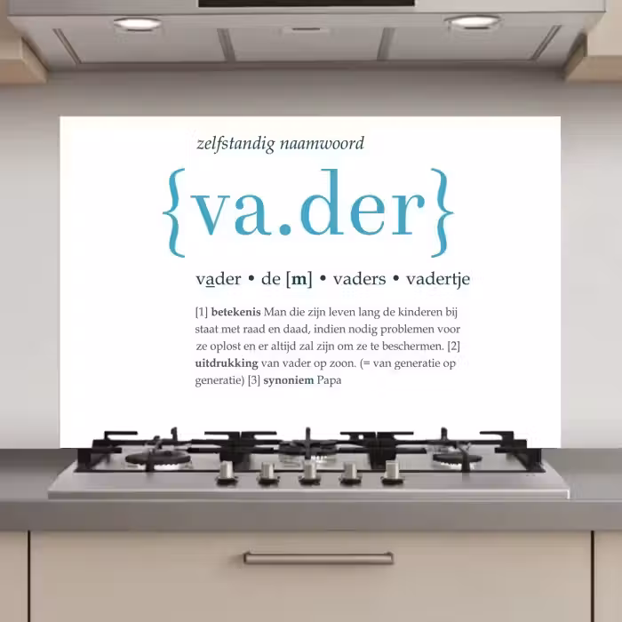 Quotes - Vader definitie - Spreuken - Woordenboek keuken achterwand spatscherm klein -3d_website