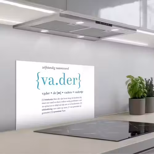 Quotes - Vader definitie - Spreuken - Woordenboek keuken achterwand spatscherm klein -3d_schuin