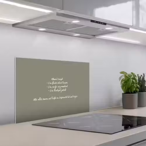 Quotes - Ma - Spreuken - Mama's recept - Koken keuken achterwand spatscherm klein -3d_schuin