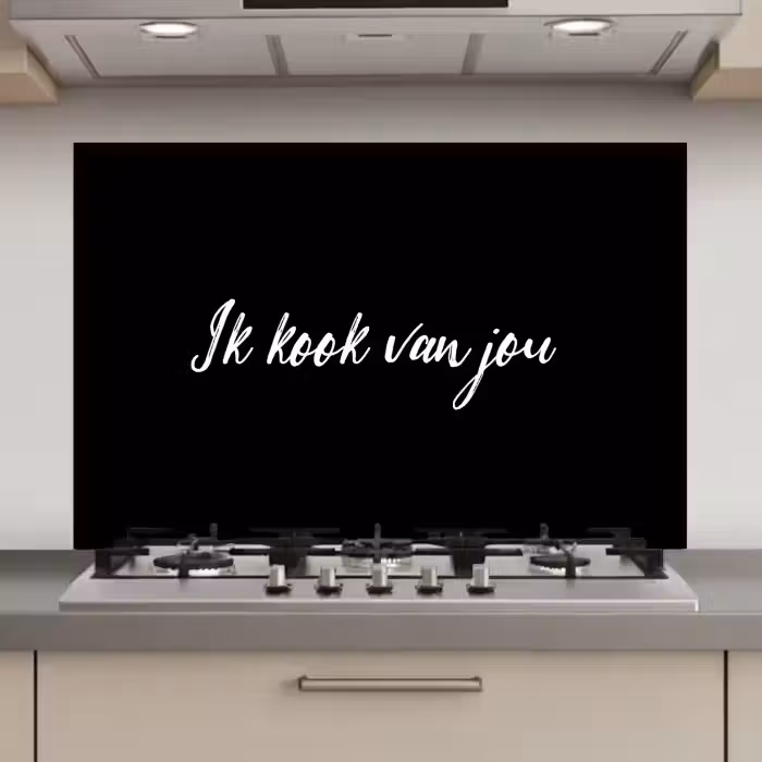 Quotes - Spreuken - Ik kook van jou - Liefde - Partner keuken achterwand spatscherm klein -3d_website