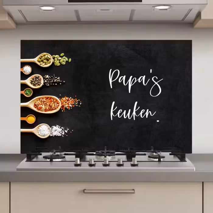Quotes - Spreuken - Keuken - Papa's keuken - Papa keuken achterwand spatscherm klein -3d_website
