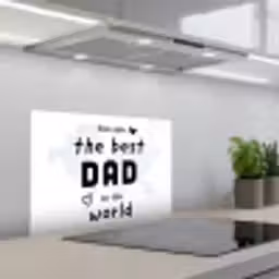 Quotes - The best dad in the world - Spreuken - Papa keuken achterwand spatscherm klein -3d_schuin