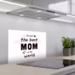 Quotes - You are the best mom in the world - Spreuken - Mama keuken achterwand spatscherm klein -3d_schuin