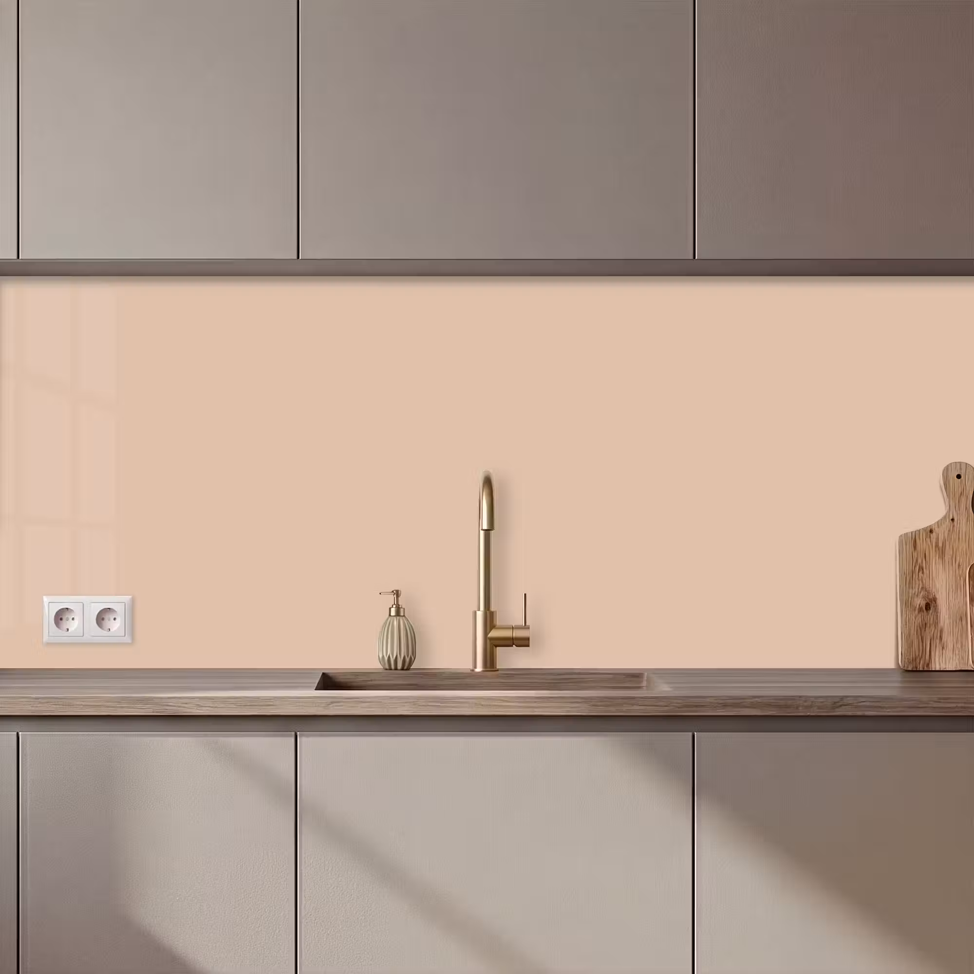Kitchen Wall Splashback - Beige - Colors - Solid