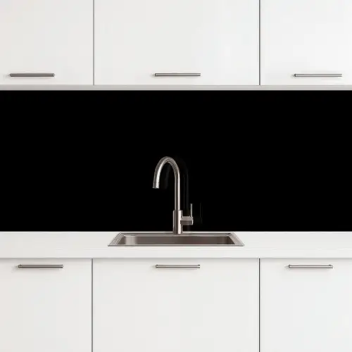 Zwart - Effen kleur keuken achterwand 2 middel 871 -3d