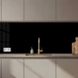 Zwart - Effen kleur keuken achterwand 2 middel 871 zz_3dshopping