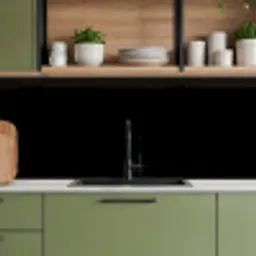 Zwart - Effen kleur keuken achterwand 2 middel 871 -sfeer3
