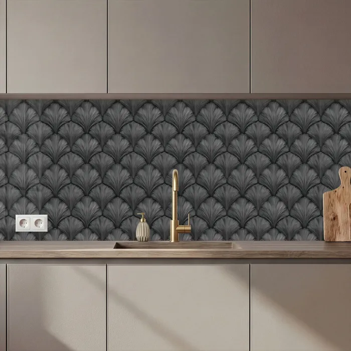 Waaier - Motief - Grijs keuken achterwand 2 middel 871 zz_3dshopping